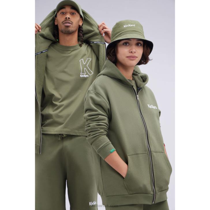 Zip Up Hoodie Khaki Kickers ZDBR1018 Unisex
