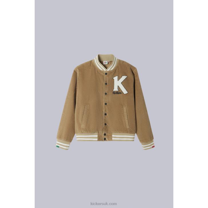 Baseball Jacket Beige Kickers ZDBR1019 Unisex