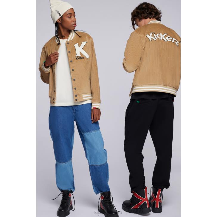 Baseball Jacket Beige Kickers ZDBR1019 Unisex