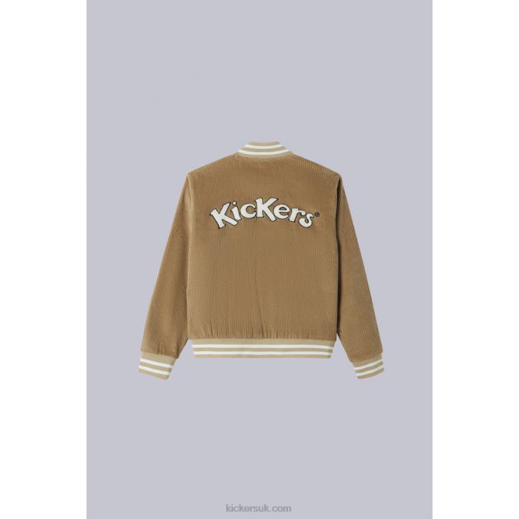 Baseball Jacket Beige Kickers ZDBR1019 Unisex
