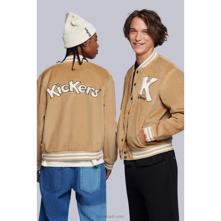 Baseball Jacket Beige Kickers ZDBR1019 Unisex