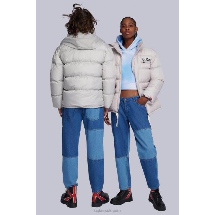 Down Jacket Beige Kickers ZDBR1076 Unisex
