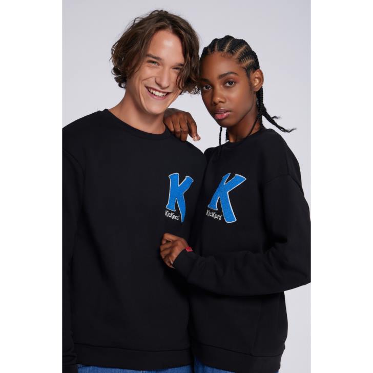 Round Neck Jers Black Kickers ZDBR1025 Unisex