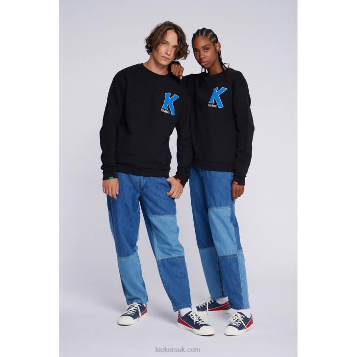 Round Neck Jers Black Kickers ZDBR1025 Unisex