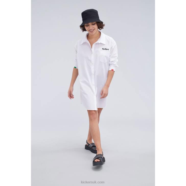 Shirt Dress White Kickers ZDBR1049 Unisex