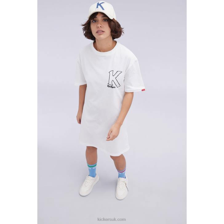 T-Shirt Dress Beige Kickers ZDBR1054 Unisex