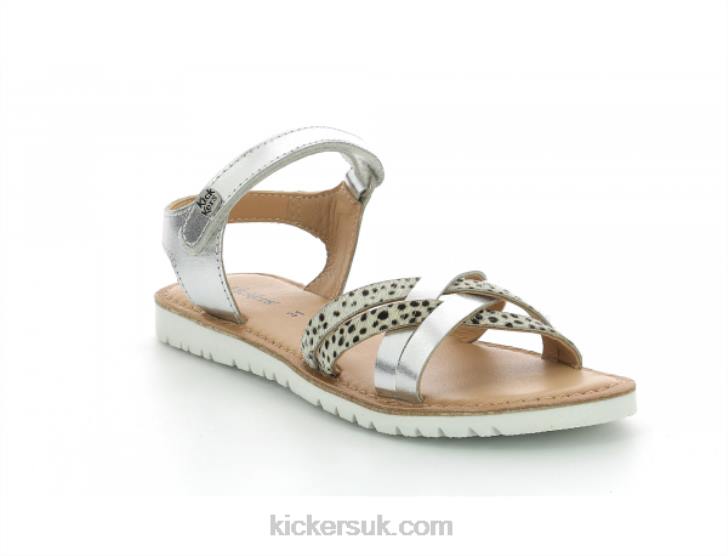 Betternew White Silver Printed Kickers ZDBR666 Kids