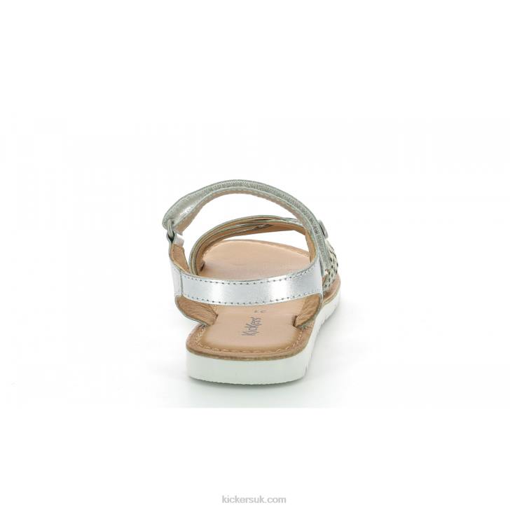 Betternew White Silver Printed Kickers ZDBR666 Kids