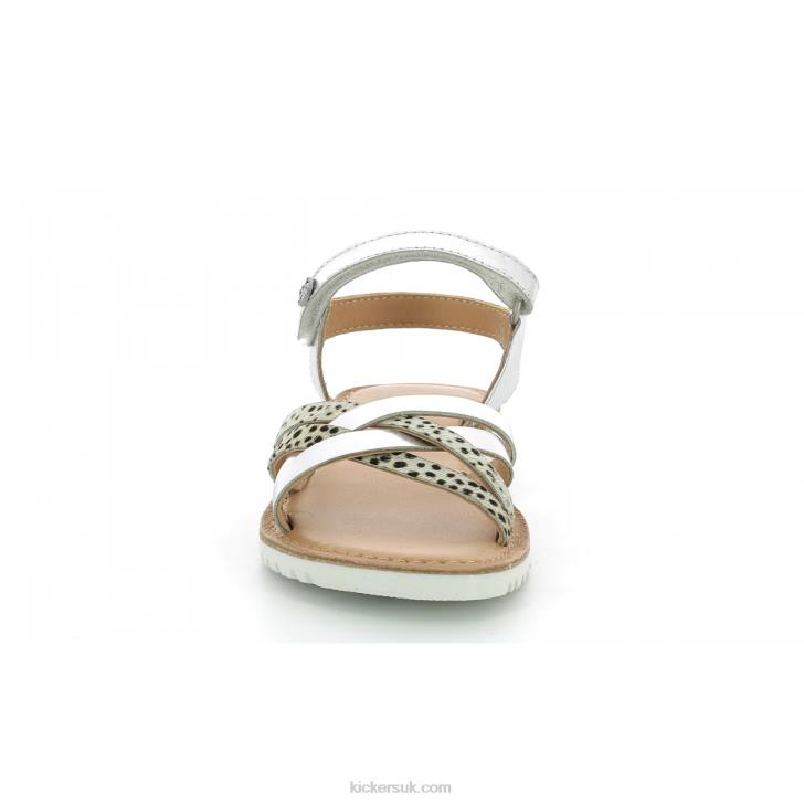 Betternew White Silver Printed Kickers ZDBR666 Kids