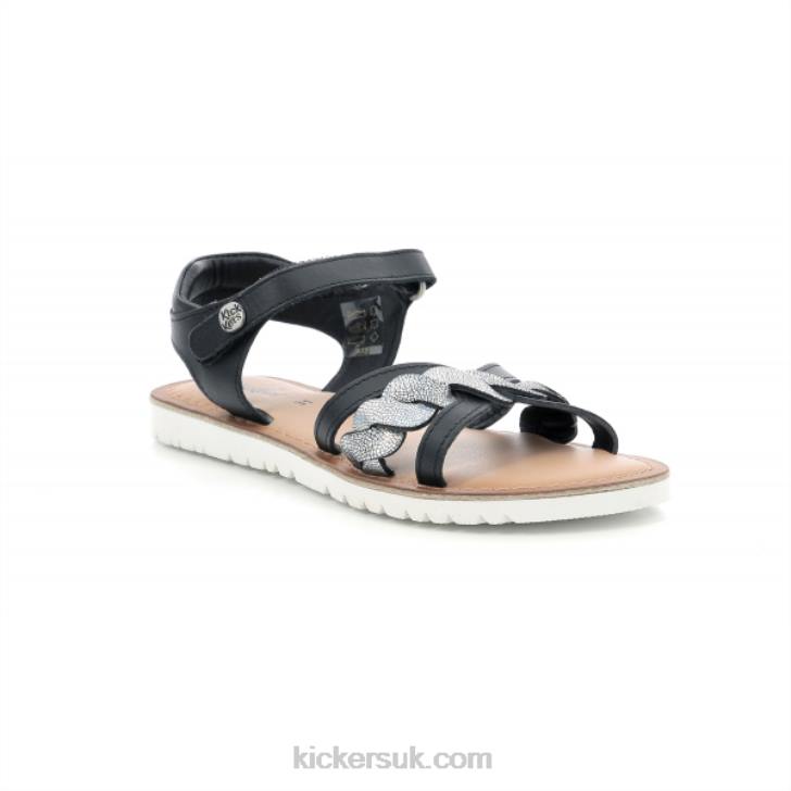 Betty Black Metallized Kickers ZDBR716 Kids