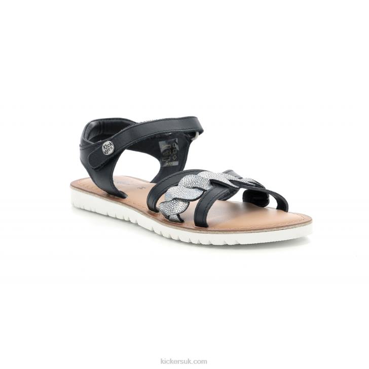 Betty Black Metallized Kickers ZDBR716 Kids