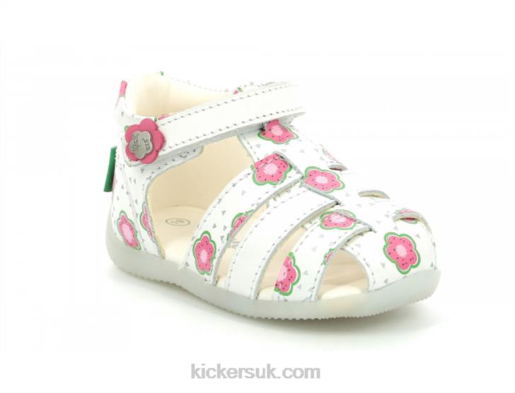 Bigflo-2 Off White Flower Kickers ZDBR403 Kids