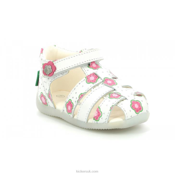Bigflo-2 Off White Flower Kickers ZDBR403 Kids