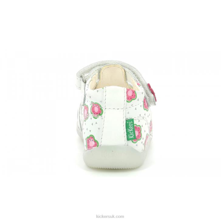 Bigflo-2 Off White Flower Kickers ZDBR403 Kids