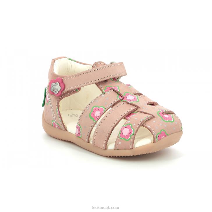 Bigflo-2 Pink Flower Kickers ZDBR384 Kids