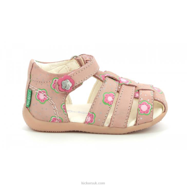 Bigflo-2 Pink Flower Kickers ZDBR384 Kids