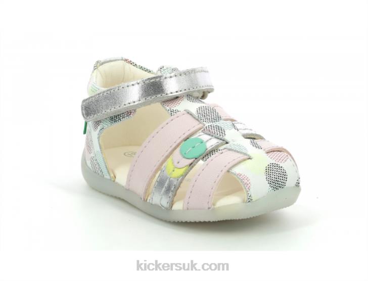 Bigflo-2 White Pink Dots Multico Kickers ZDBR402 Kids