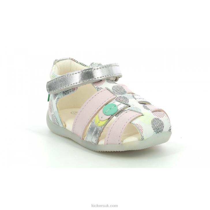 Bigflo-2 White Pink Dots Multico Kickers ZDBR402 Kids