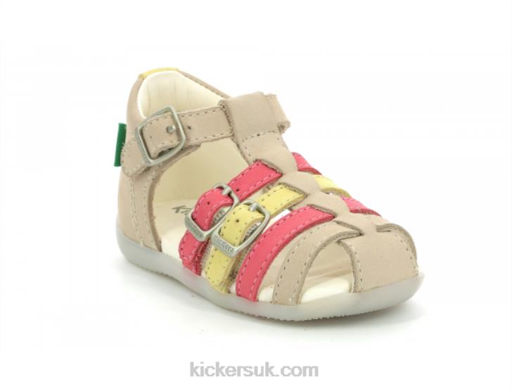 Bigfor Beige Pink Yellow Kickers ZDBR494 Kids