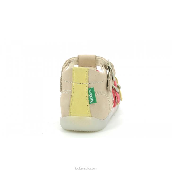 Bigfor Beige Pink Yellow Kickers ZDBR494 Kids