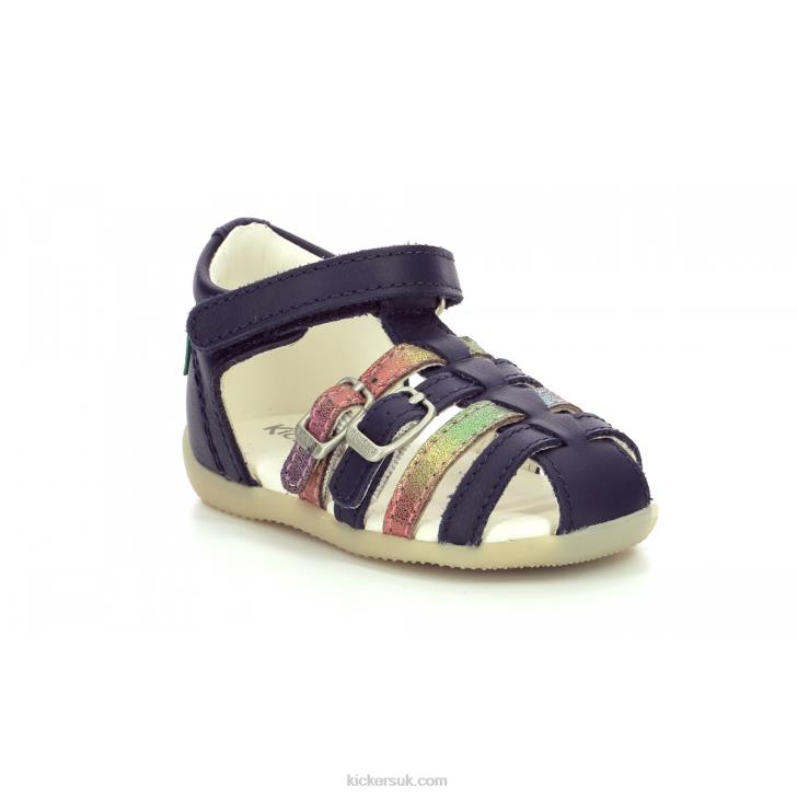 Bigkro Dark Blue Metallized Kickers ZDBR423 Kids