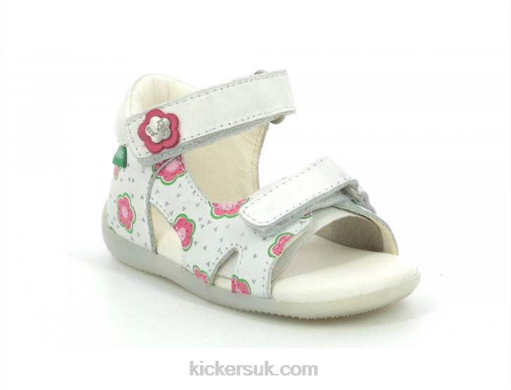 Binsia-2 Off White Flower Kickers ZDBR378 Kids