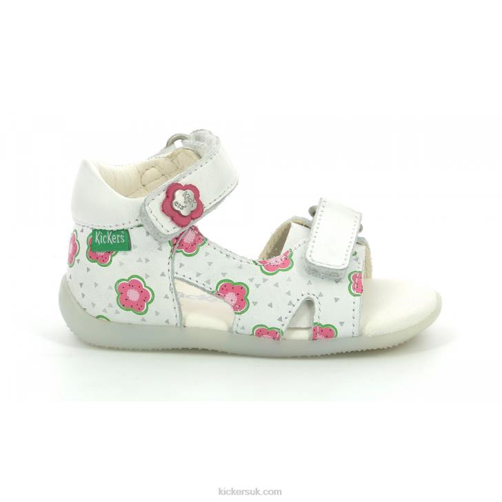 Binsia-2 Off White Flower Kickers ZDBR378 Kids