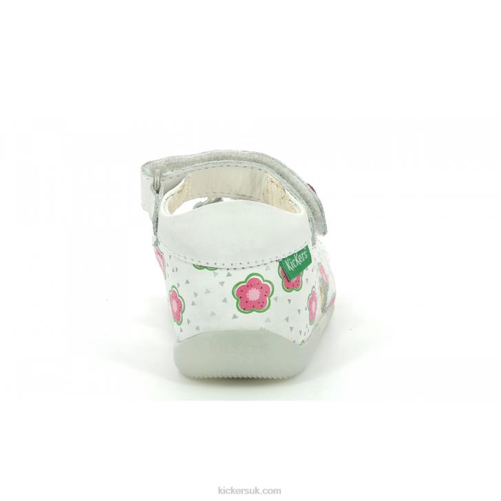 Binsia-2 Off White Flower Kickers ZDBR378 Kids