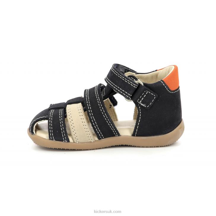 Bipod Navy Beige Orange Kickers ZDBR650 Kids