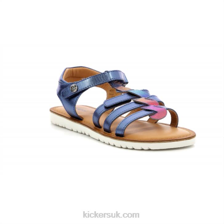 Brahmia Navy Metal Rainbow Kickers ZDBR649 Kids