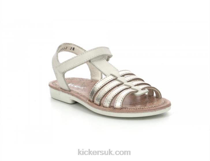 Cosmetick White Gold Kickers ZDBR484 Kids