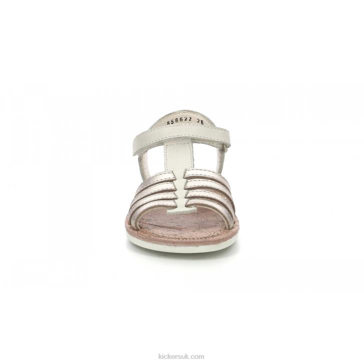 Cosmetick White Gold Kickers ZDBR484 Kids