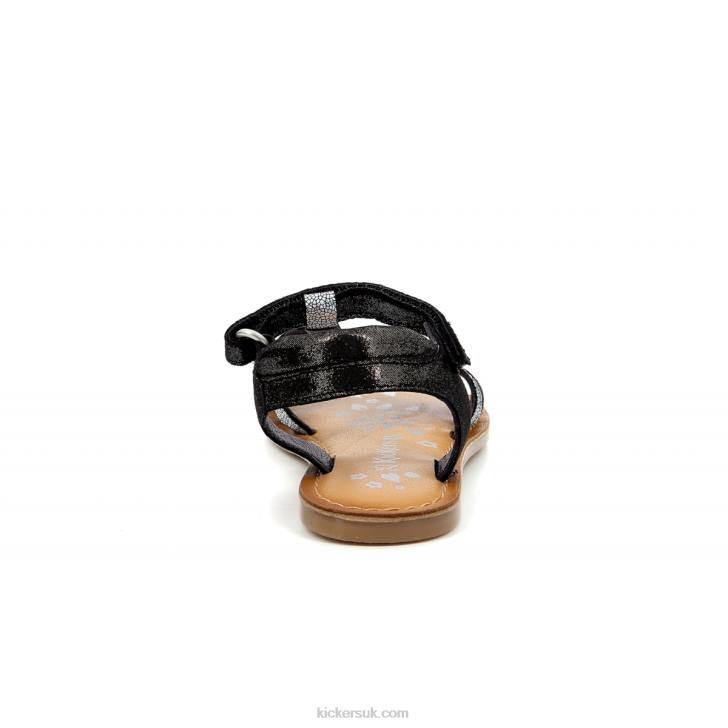 Diamanto Black Metallized Kickers ZDBR697 Kids