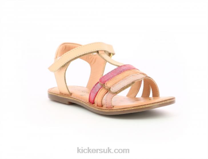 Diamanto Pink Coral Metallised Kickers ZDBR589 Kids