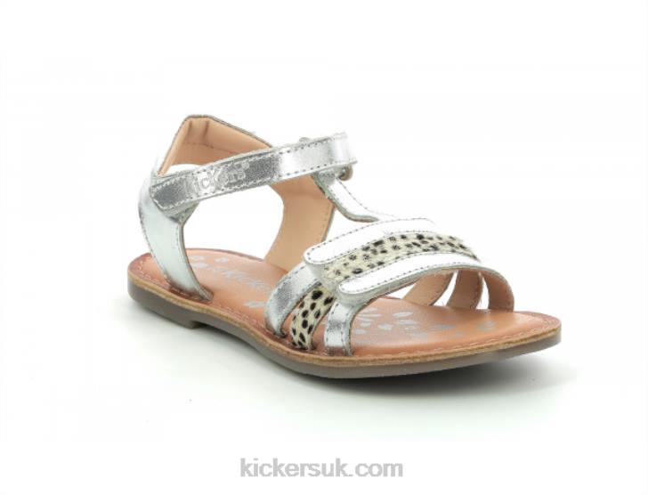 Diamanto White Silver Printed Kickers ZDBR681 Kids