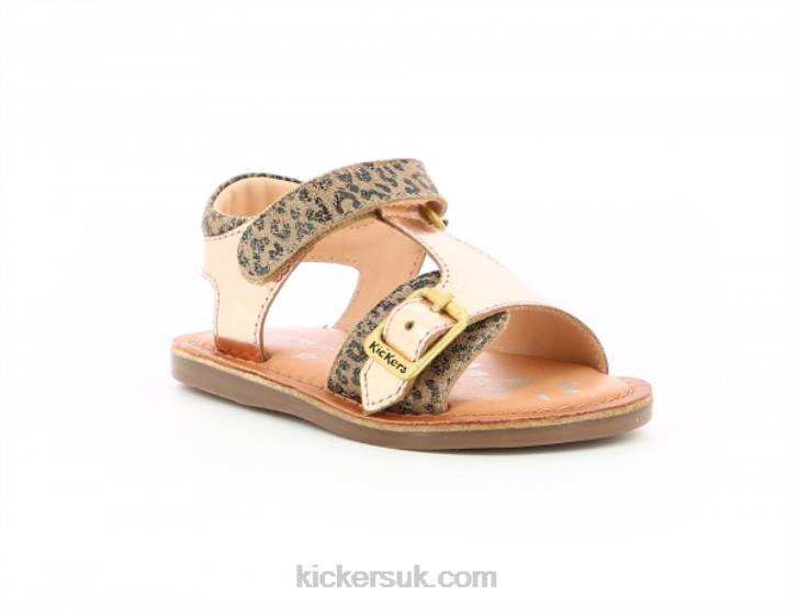 Diazz Beige Leopard Pink Kickers ZDBR601 Kids