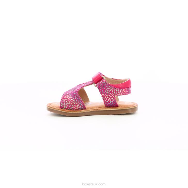 Diazz Dark Pink Printed Kickers ZDBR464 Kids