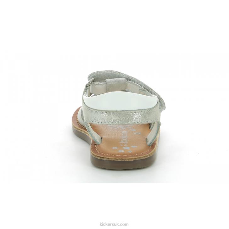 Diazz White Silver Metallized Kickers ZDBR553 Kids