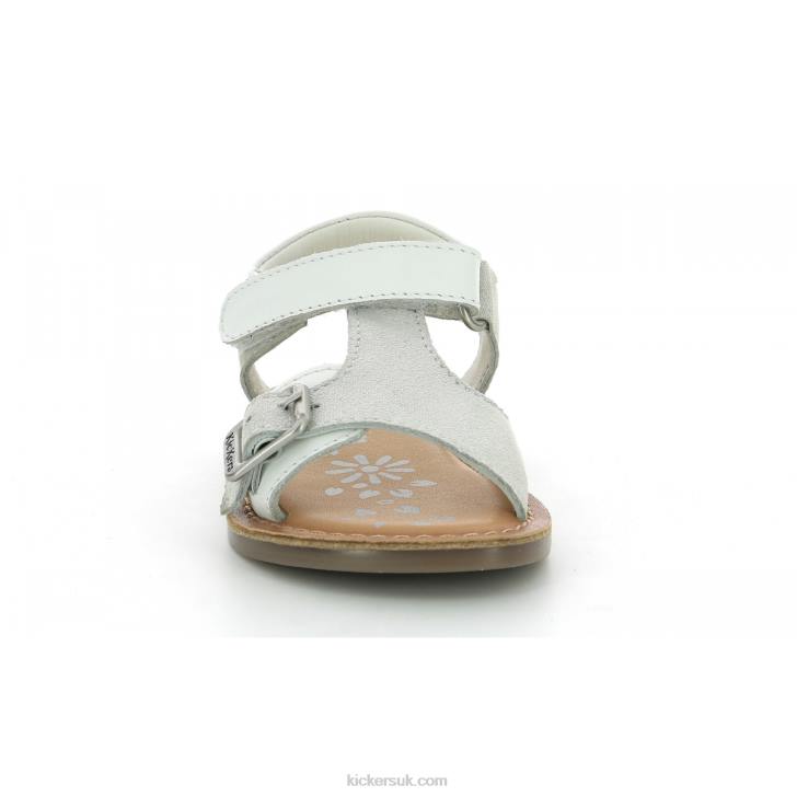 Diazz White Silver Metallized Kickers ZDBR553 Kids