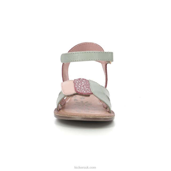 Disdana Light Green Pink Kickers ZDBR469 Kids