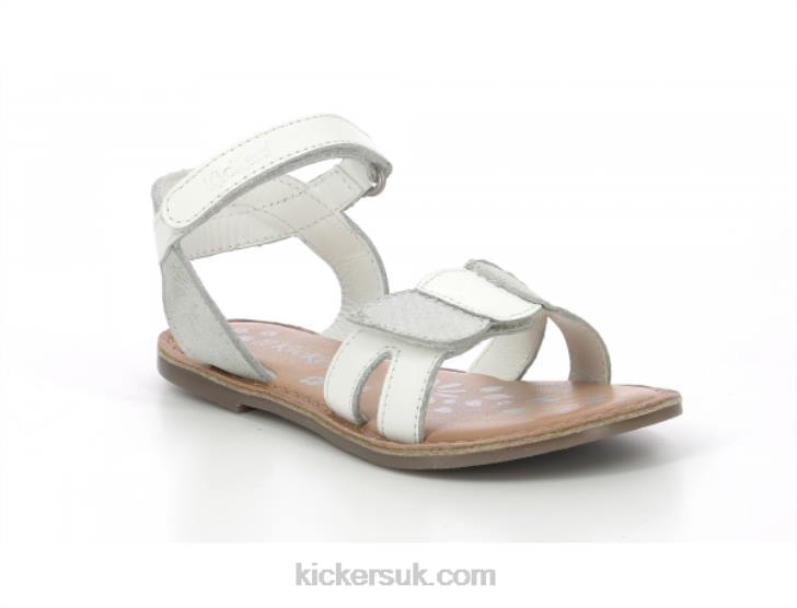 Disdana White Silver Kickers ZDBR683 Kids