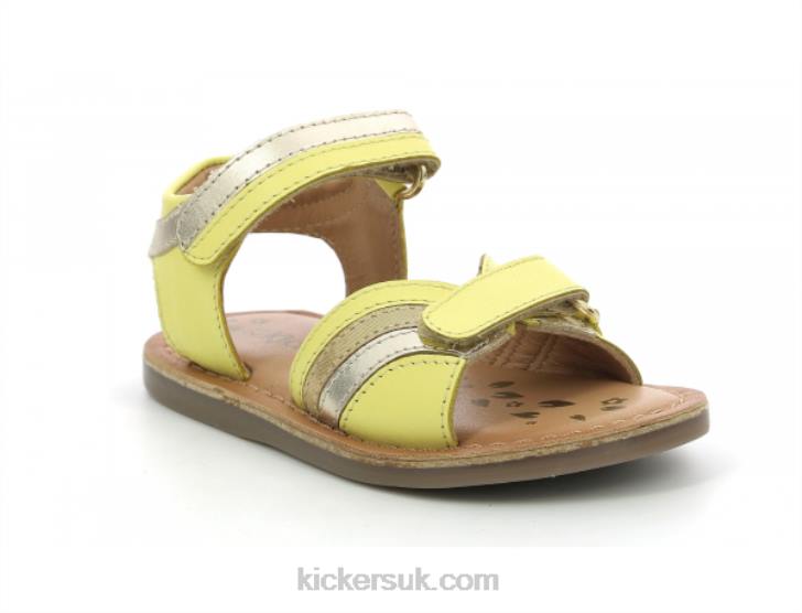 Divizza Yellow Gold Metallized Kickers ZDBR605 Kids