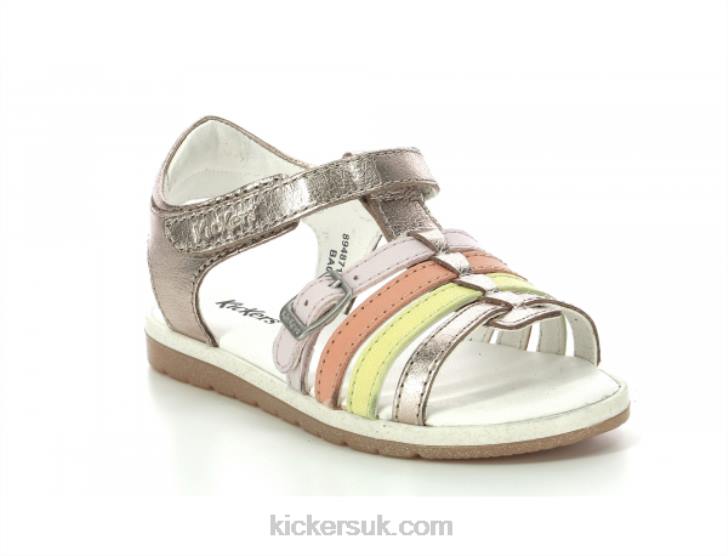 Gilianna Gold Pink Orange Kickers ZDBR479 Kids