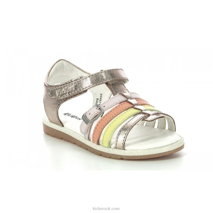 Gilianna Gold Pink Orange Kickers ZDBR479 Kids