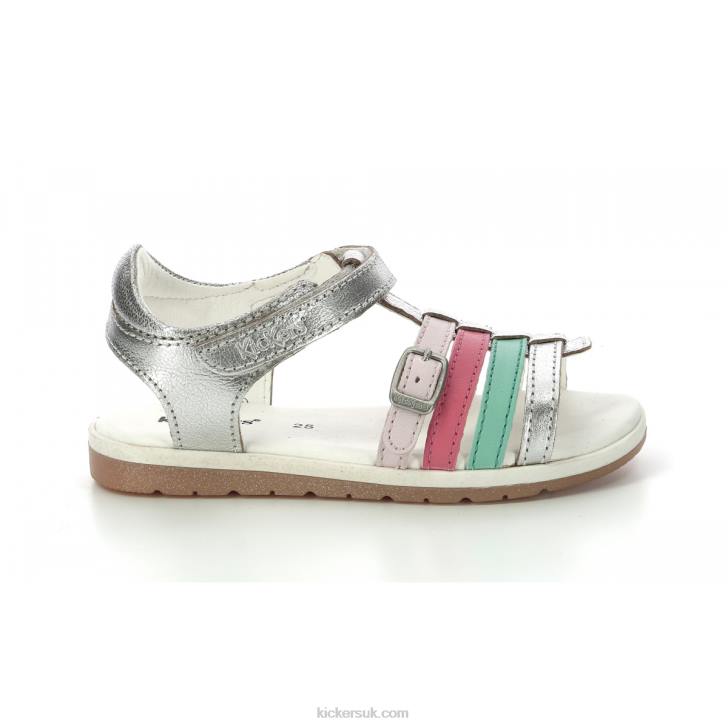 Gilianna Silver Pink Red Kickers ZDBR480 Kids