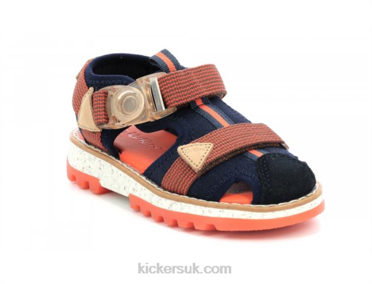 Kickclic Navy Orange Kickers ZDBR450 Kids