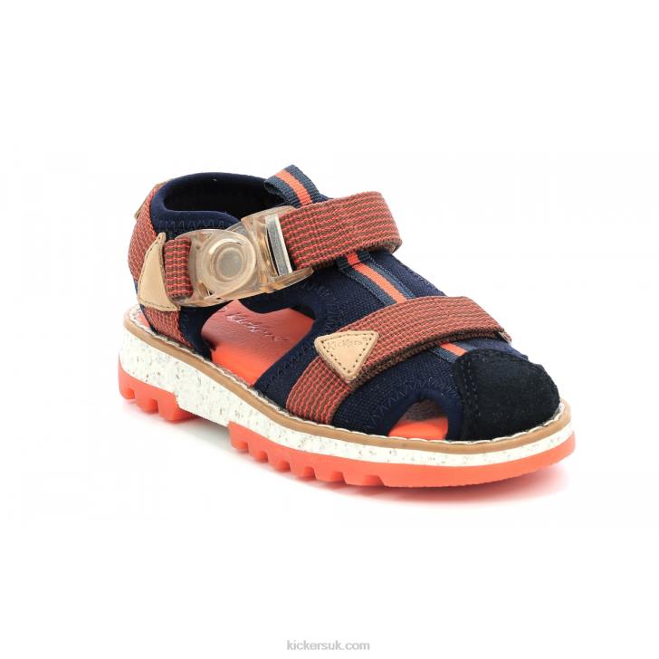 Kickclic Navy Orange Kickers ZDBR450 Kids
