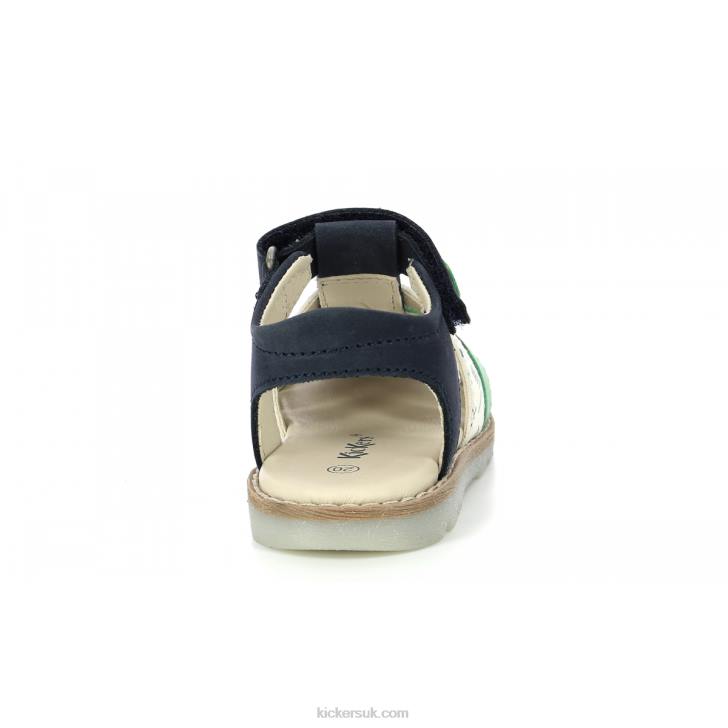 Nonosti Navy Green White Marina Kickers ZDBR399 Kids