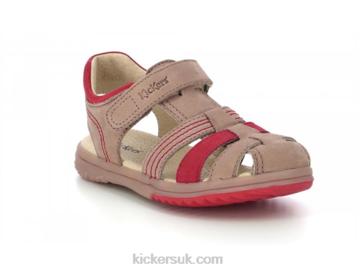 Platinium Beige Orange Kickers ZDBR404 Kids