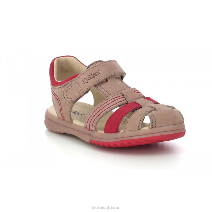 Platinium Beige Orange Kickers ZDBR404 Kids
